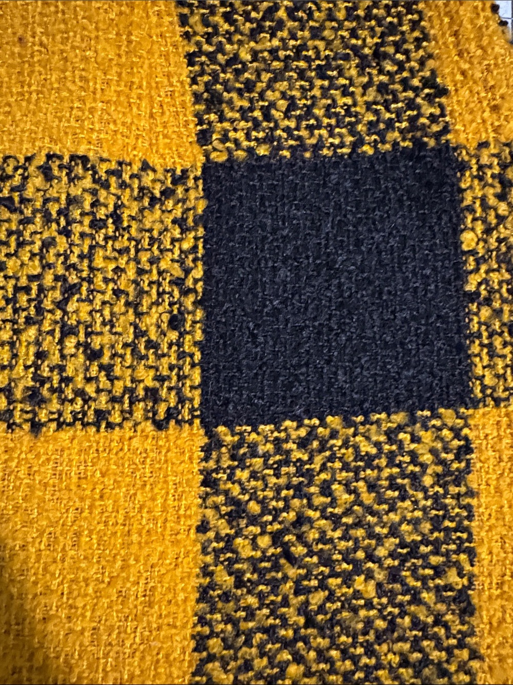 Forever 21 Black & Yellow Checkered Knit Mini Skirt - Picture 4 of 8